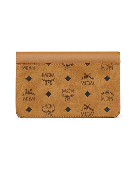 MCM Diamond Visetos Coated Canvas Crossbody Bag in Brown Lyst