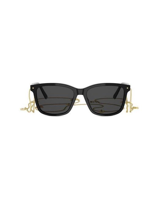 Dior Black Petit Cd S2I Rectangular Sunglasses
