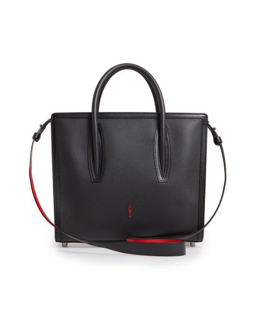 Christian Louboutin Black Medium Paloma Studded Leather Satchel