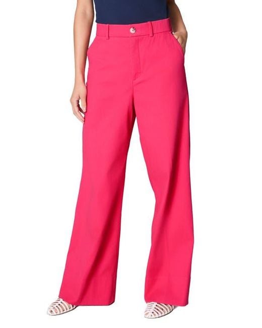 Spanx Pink Spanxsupersmooth Stretch Twill Wide Leg Pant