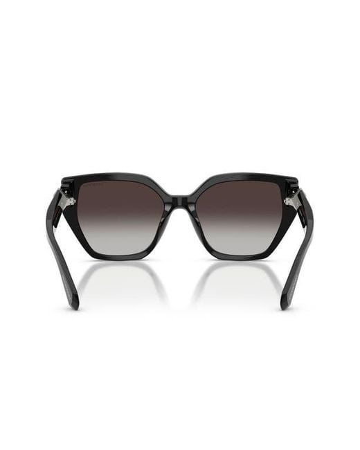Swarovski Black 56Mm Gradient Irregular Sunglasses