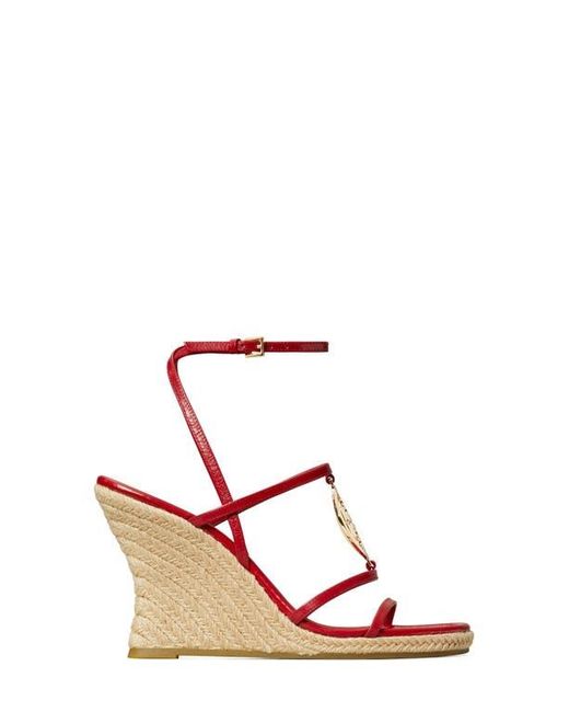 Tory Burch Red Capri Miller Espadrille Wedge