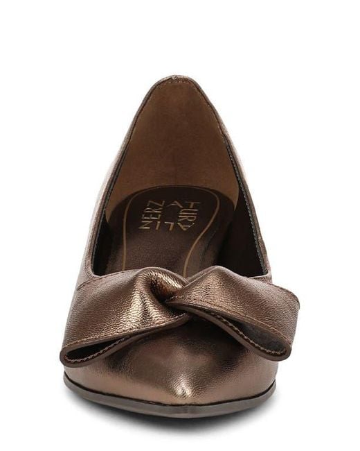 Naturalizer Brown Mavis Bow Pointed Toe Pump