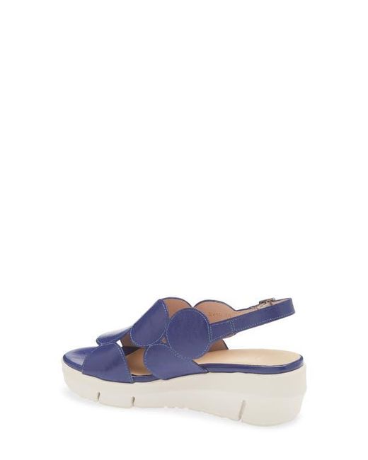 Wonders Blue Platform Sandal
