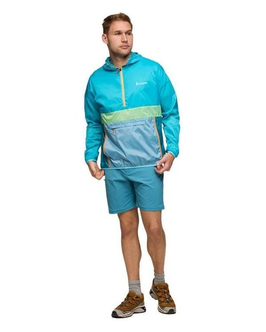 COTOPAXI Blue Teca Half-Zip Windbreaker for men