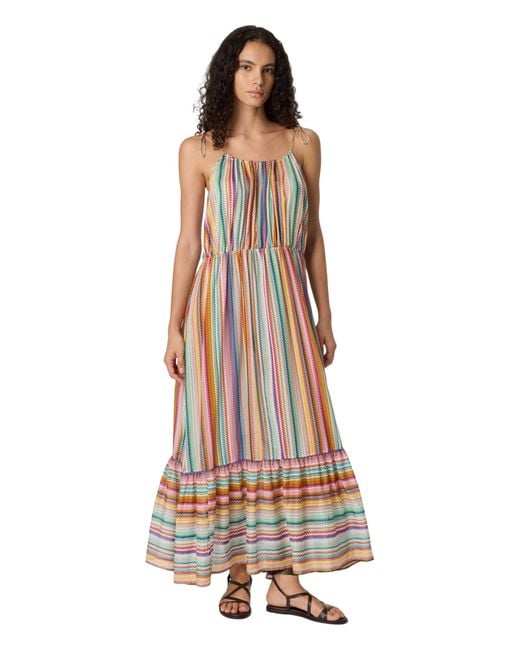 Missoni White Long Flounced Cover-Up