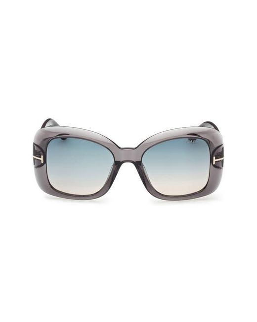 Tom Ford Blue 52Mm Gradient Square Sunglasses