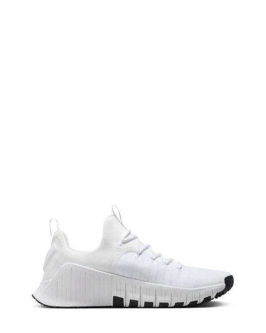 Nike White Free Metcon 6 Training Shoe for men