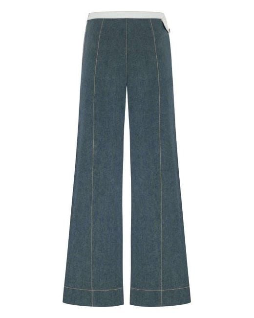 Jendue Blue Monte Wide Leg Denim Jeans