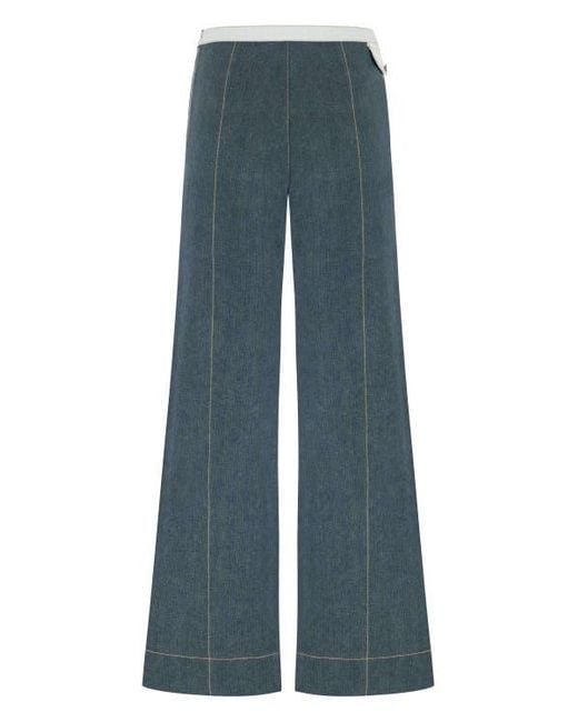 Jendue Blue Monte Wide Leg Denim Jeans