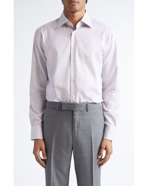 Zegna Gray Centoventimila Minicheck Button-Up Shirt for men
