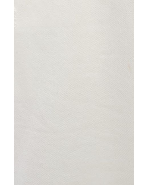 Bayeas White Frayed Super High Waist Barrel Jeans