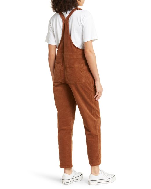 BP. Corduroy Overalls in Brown Lyst