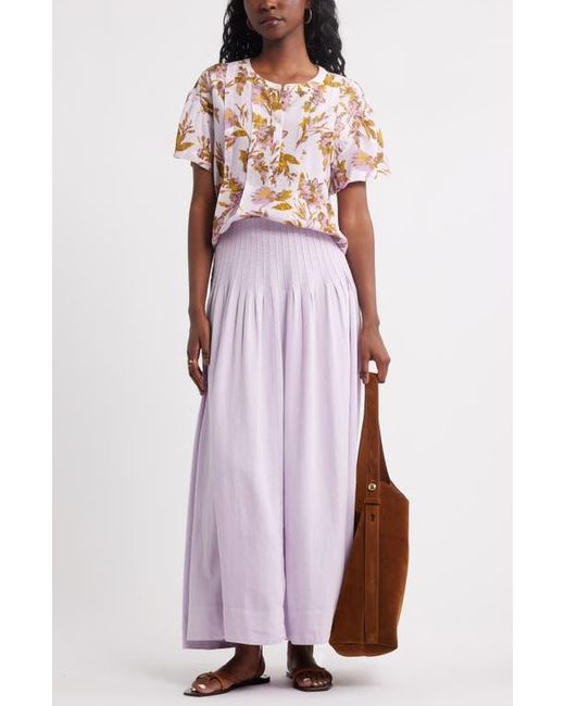 Treasure & Bond Multicolor Floral Pleated Boxy Top