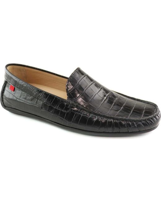 Marc Joseph New York Black Broadway Leather Venetian Driver Loafer for men