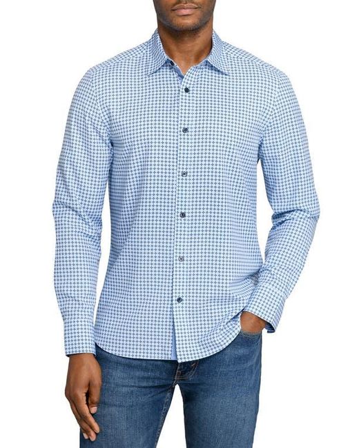 Con.struct Blue Diamond Geo Woven Long Sleeve Basic for men