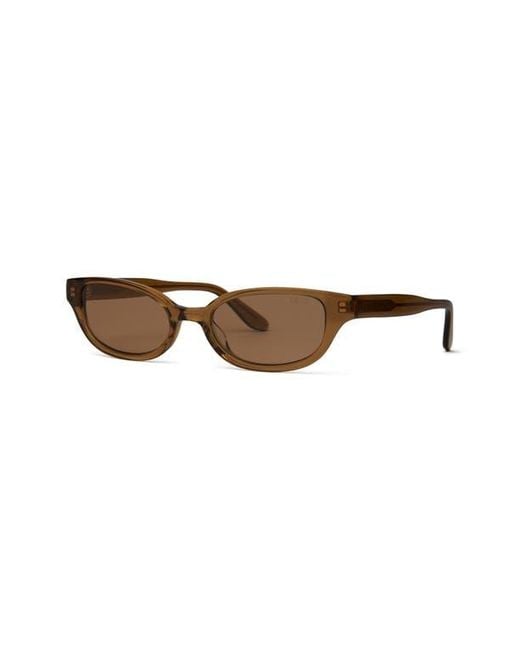 DEZI Brown Gia Rectangular Gradient Sunglasses