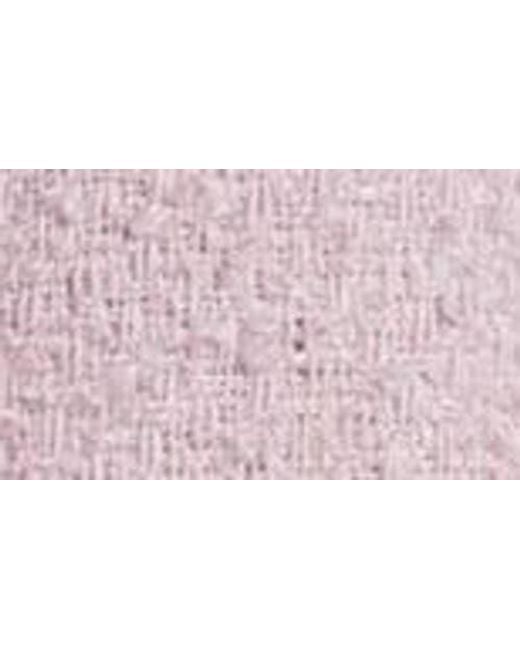 Open Edit Purple Tweed Crop Jacket