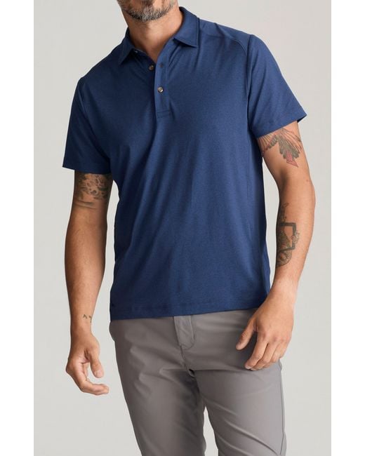 UNTUCKit Blue Solid Performance Polo for men