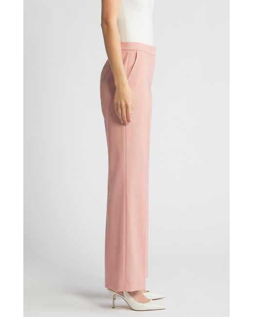 Anne Klein Pink Extended Tab Straight Leg Pants