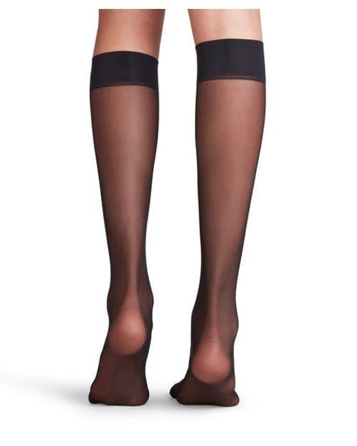 Falke Black Matt Deluxe 20 Denier Sheer Knee High Socks
