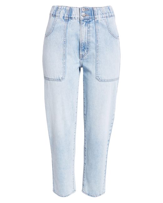 Veronica Beard Blue Arya High Waist Crop Straight Leg Jeans