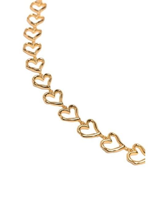 Maje Metallic Plated Heart Necklace