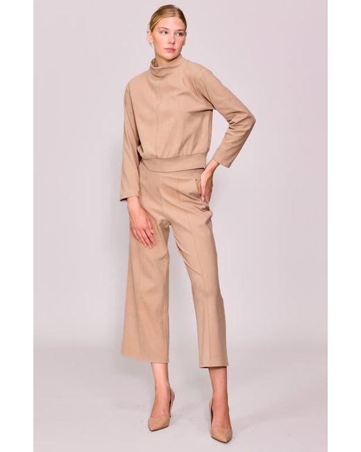 MELLODAY Multicolor Funnel Neck Pullover