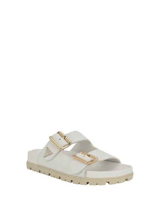Guess White Fasten Sandal