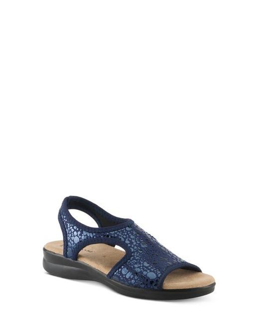 Flexus by Spring Step Blue Nyaman Slingback Sandal