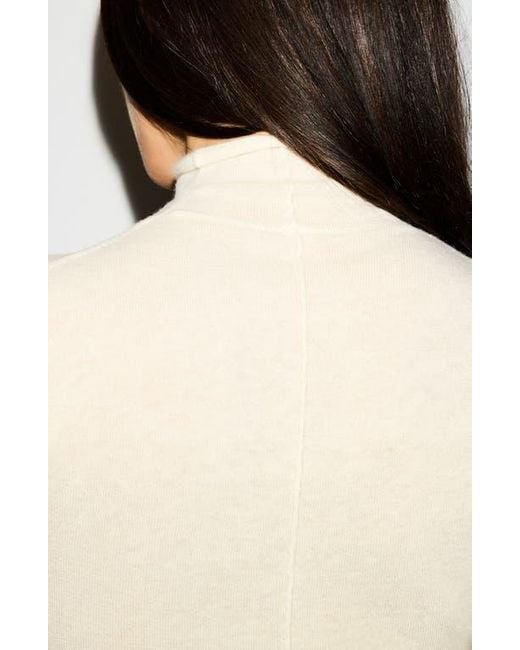 Skims Natural Featherweight Cashmere Long Sleeve Turtleneck Top