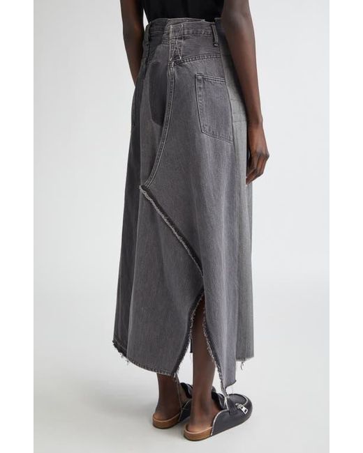 Kuro Gray Remake Denim Mark Vi Maxi Skirt