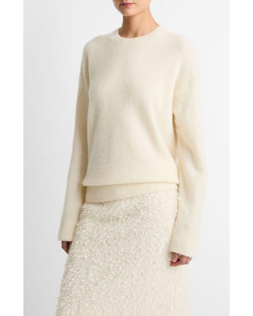 Vince Natural Boiled Cashmere Crewneck Sweater