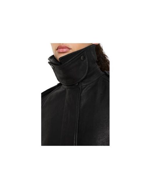 Burberry Black Leather Cape