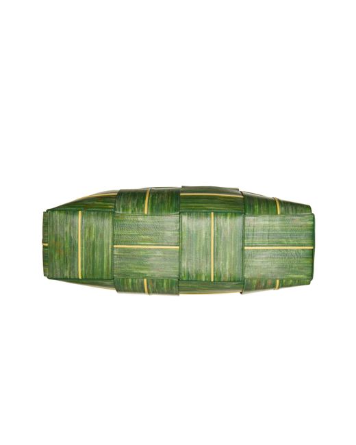 Bottega Veneta Green Large Arco Intreccio Leather Tote for men