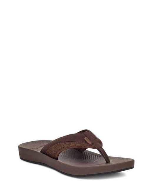 Sanuk Brown Cosmic Seas Water Friendly Flip Flop for men