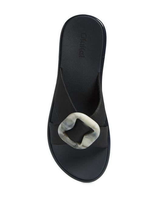 Olukai Black La'I Slide Sandal