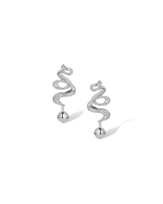 Retro Chic Metallic Wave Earrings