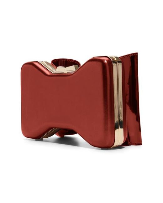 ALDO Red Bowbagx Frame Clutch