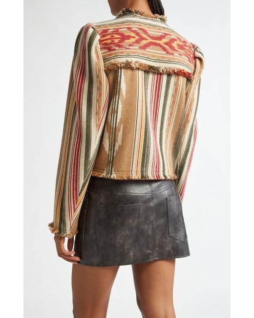 Isabel Marant Black Delphina Stripe Wool Blend Jacket