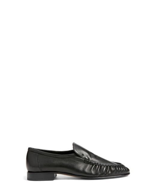 The Row Black Soft Two Loafer
