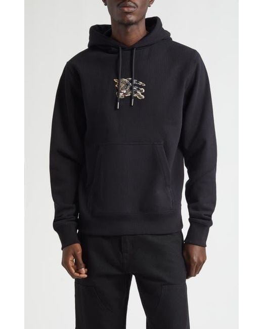 Burberry Black Simon Ekd Hoodie for men
