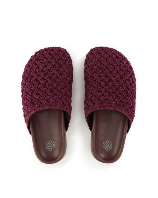 The Sak Purple Bolinas Crochet Clog Shoe
