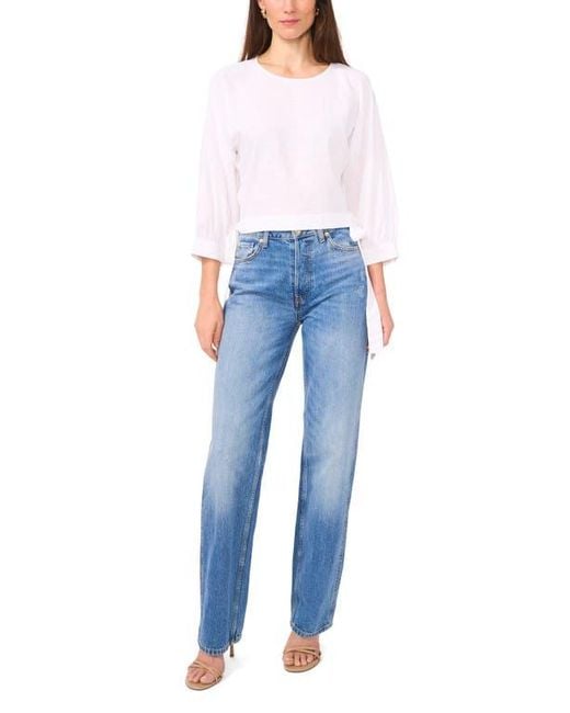 1.STATE White Side Tie Top