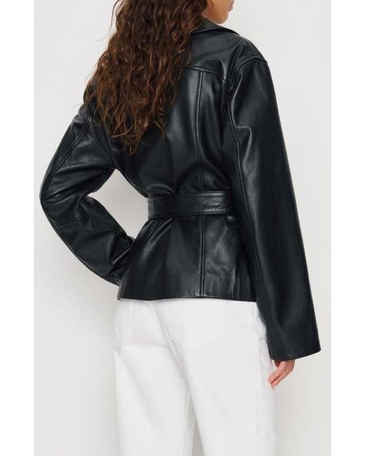 Reformation Veda Jaden Leather Jacket in Black | Lyst