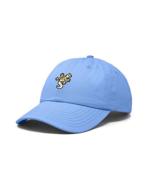 Alix Blue Gecko Embroidered Casual Cap for men