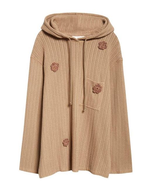 Song For The Mute Brown Daisy Raw Patch Pocket Hoodie for men