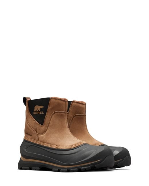 Sorel Brown Buxton Waterproof Pull-On Snow Boot for men
