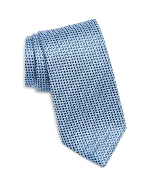 Canali Blue Neat Silk Tie for men