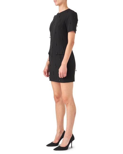 Endless Rose Black Beaded Fringe Minidress